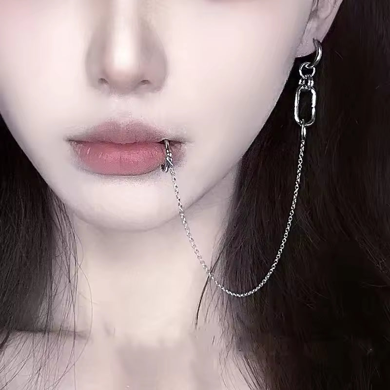 Lip to Ear Chain Anime Cosplay Jewelry