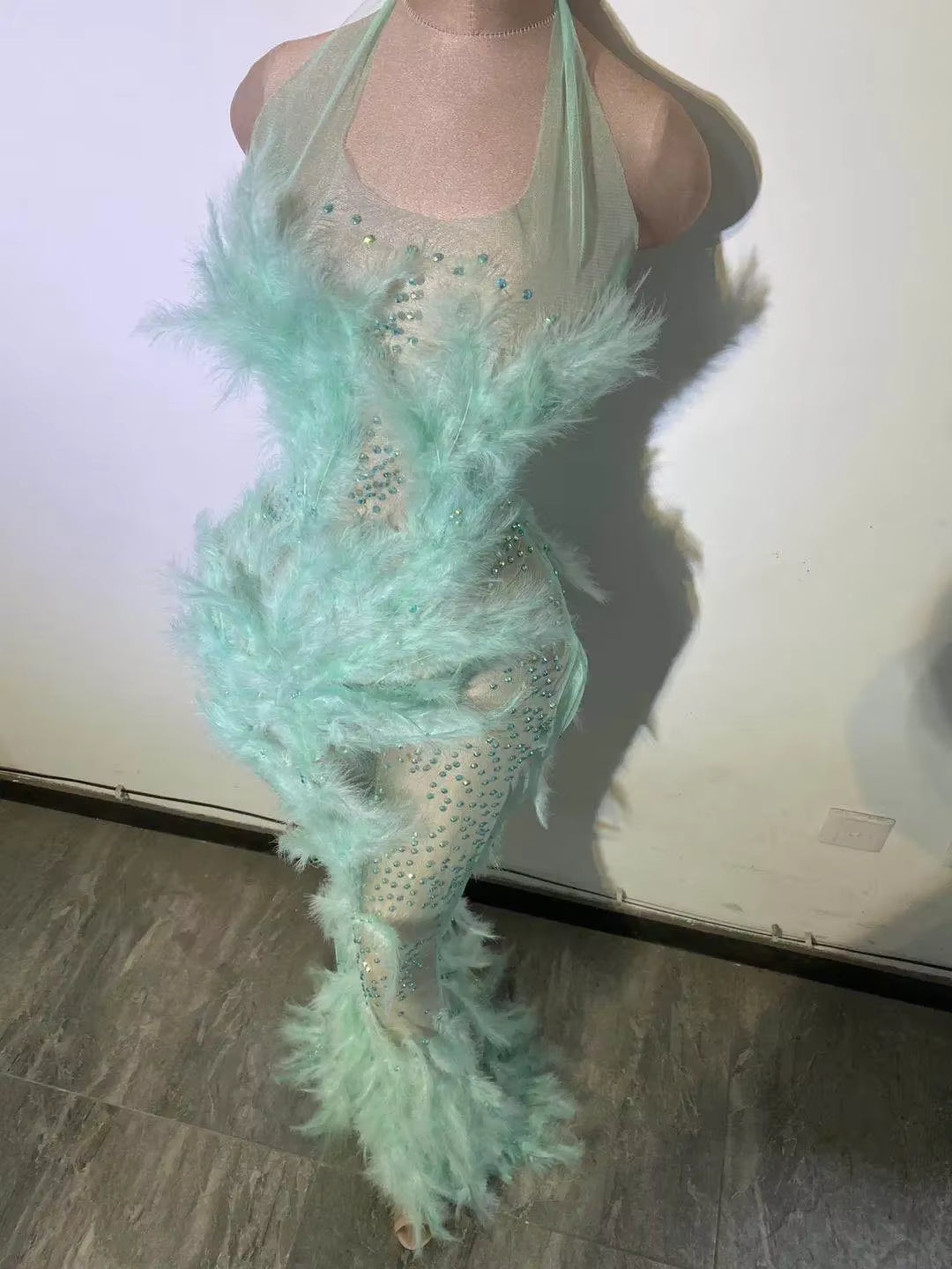 Drag Queen Feather Dress