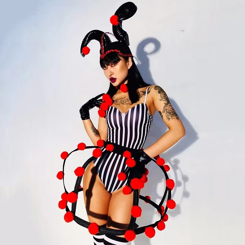 Caged Drag Queen Clown Core Costume