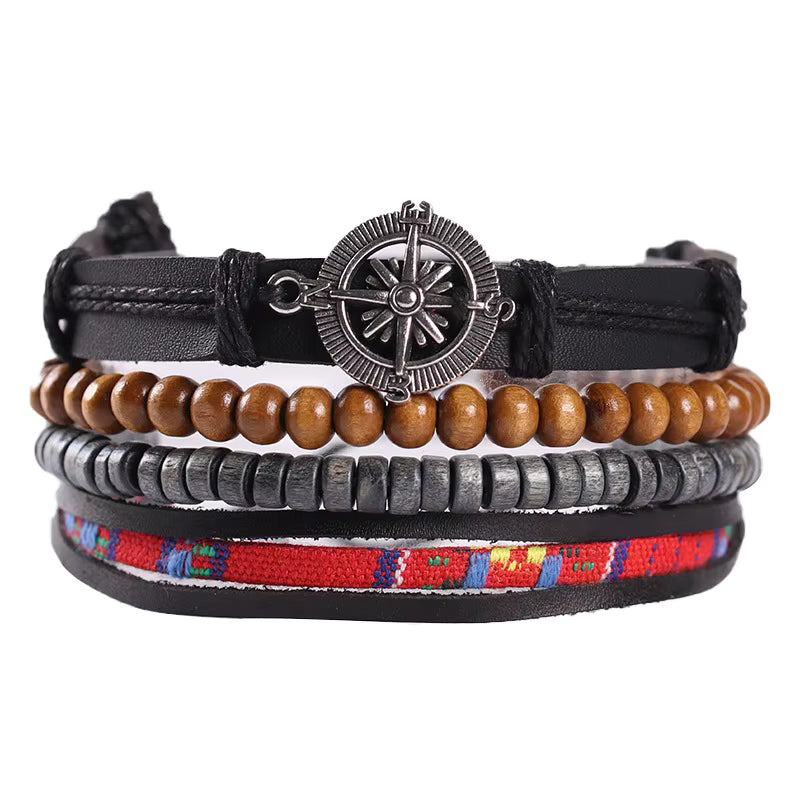 Boho Leather Bracelet Set