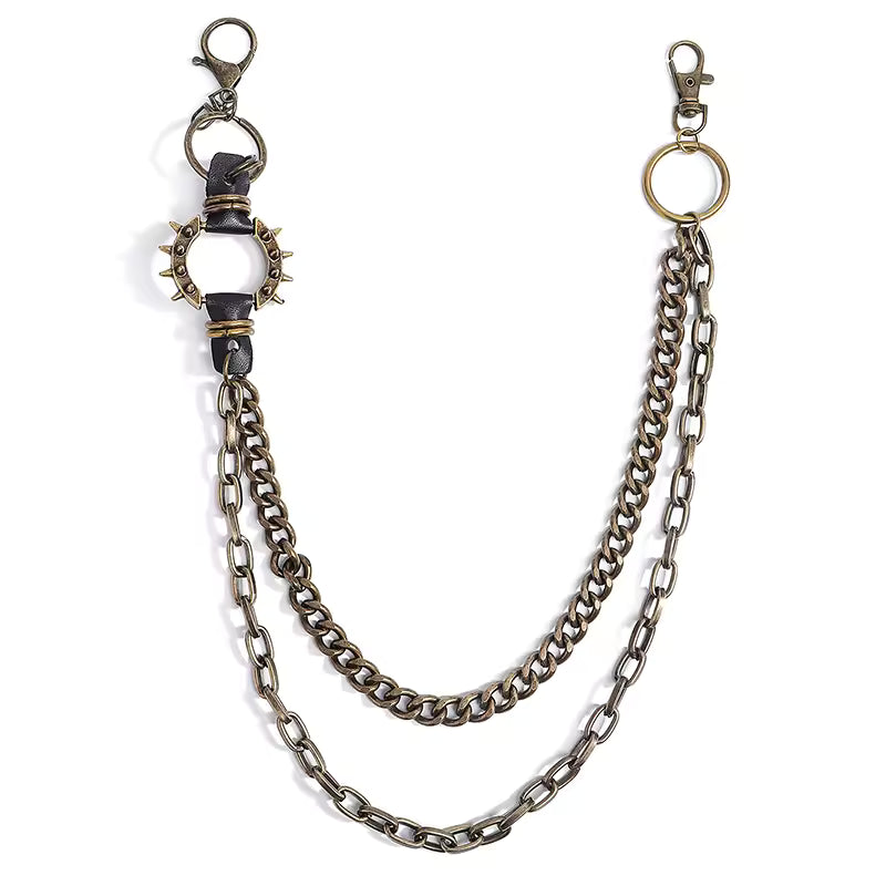 Spiked O Ring Pants Chain