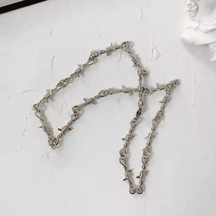 Barbed Wire Chain Necklace