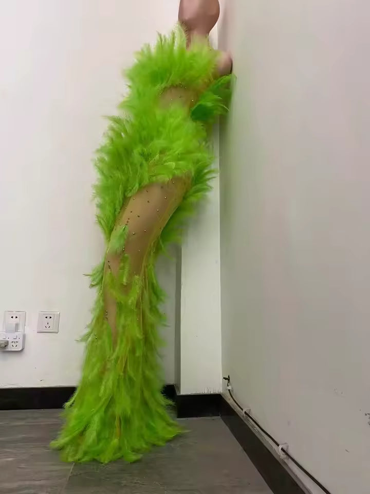 Drag Queen Feather Dress