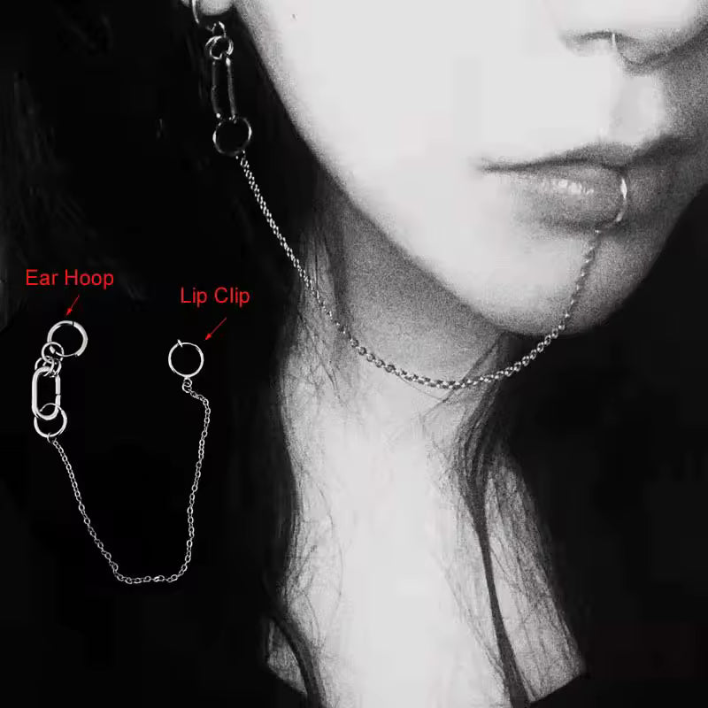 Lip to Ear Chain Anime Cosplay Jewelry