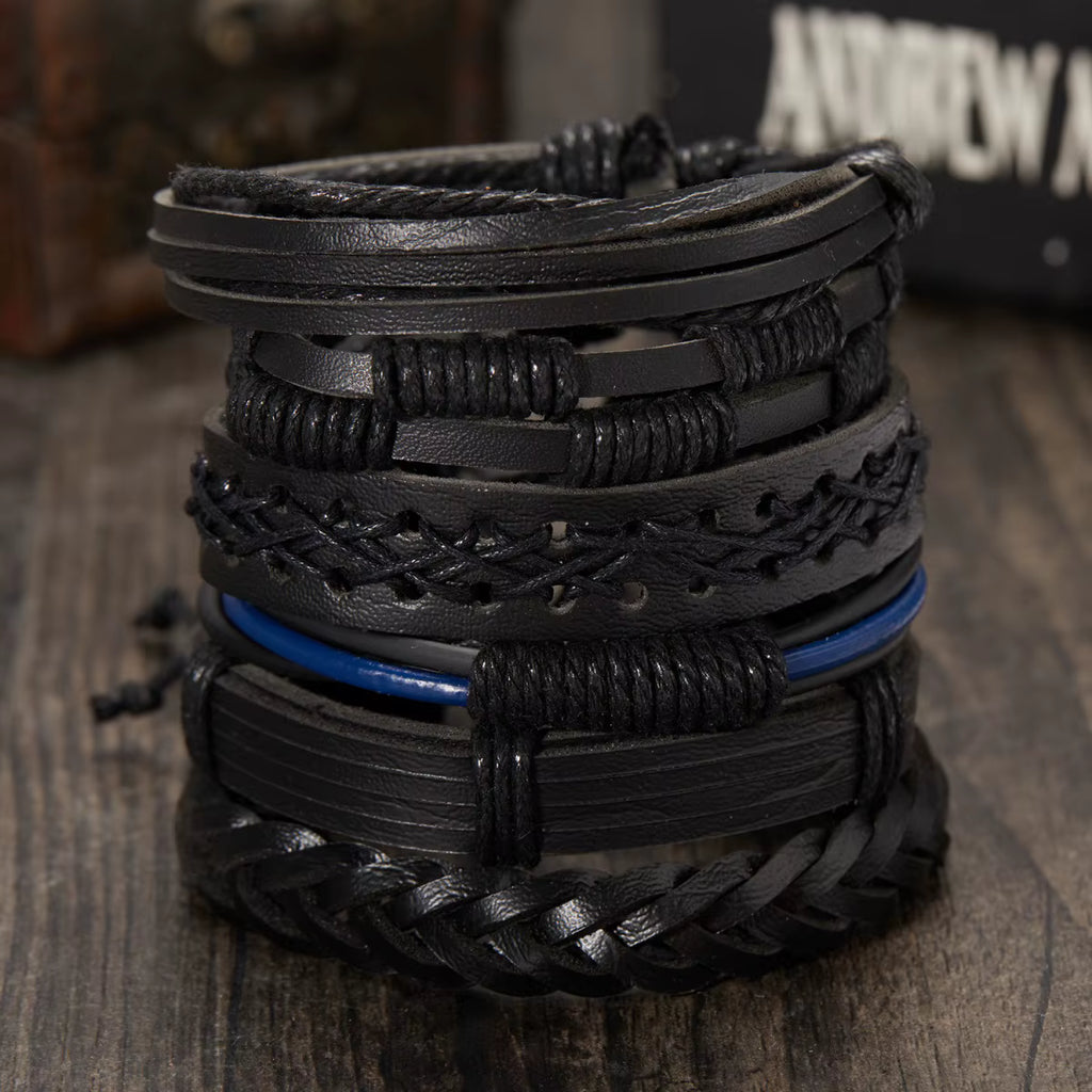 Black Navy-Blue Bracelet Set