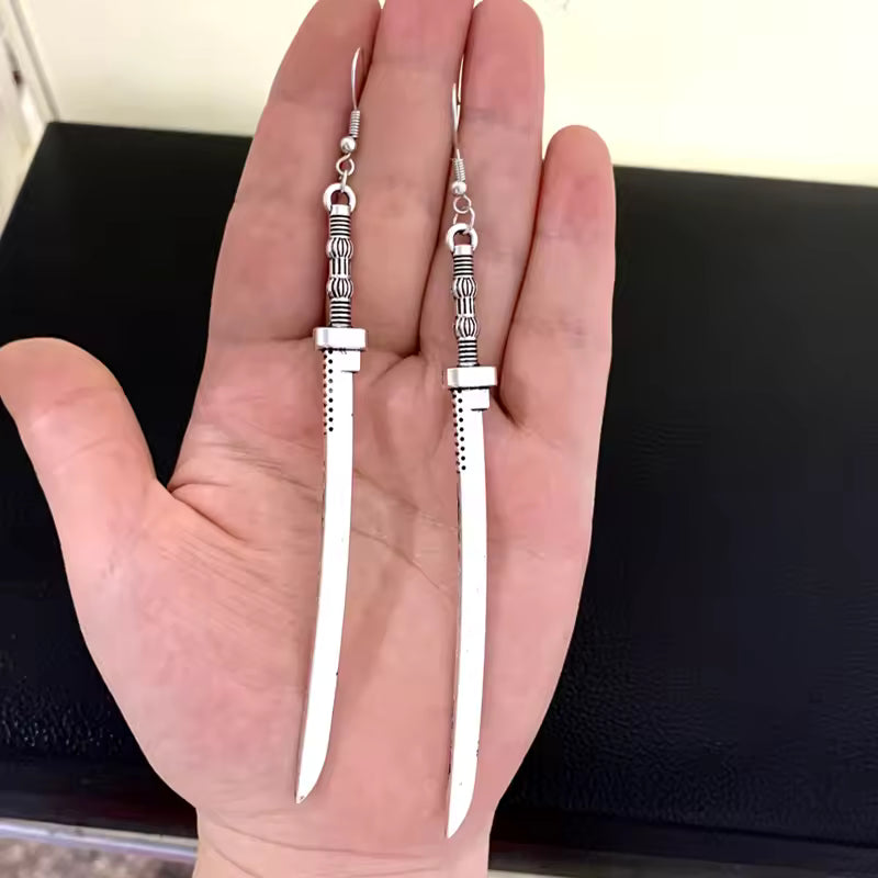 Samurai Dagger Sword Earrings