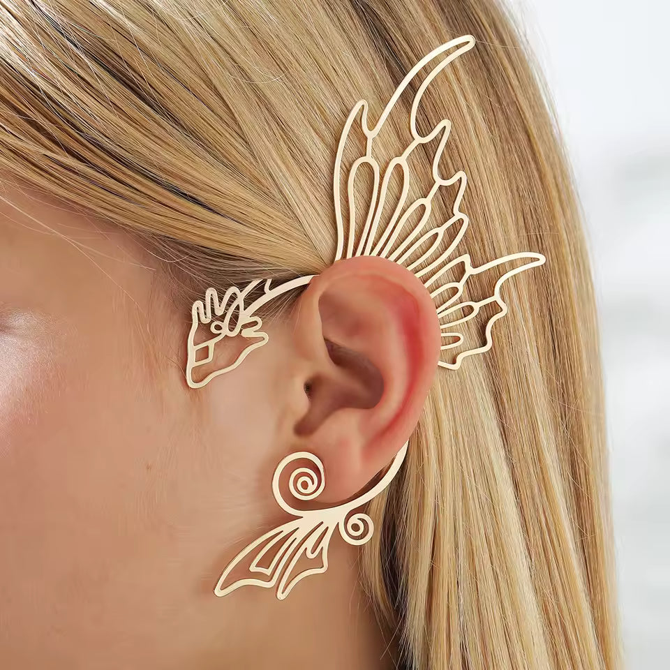 Gold Dragon Ear Cuff