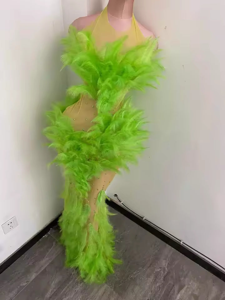 Drag Queen Feather Dress