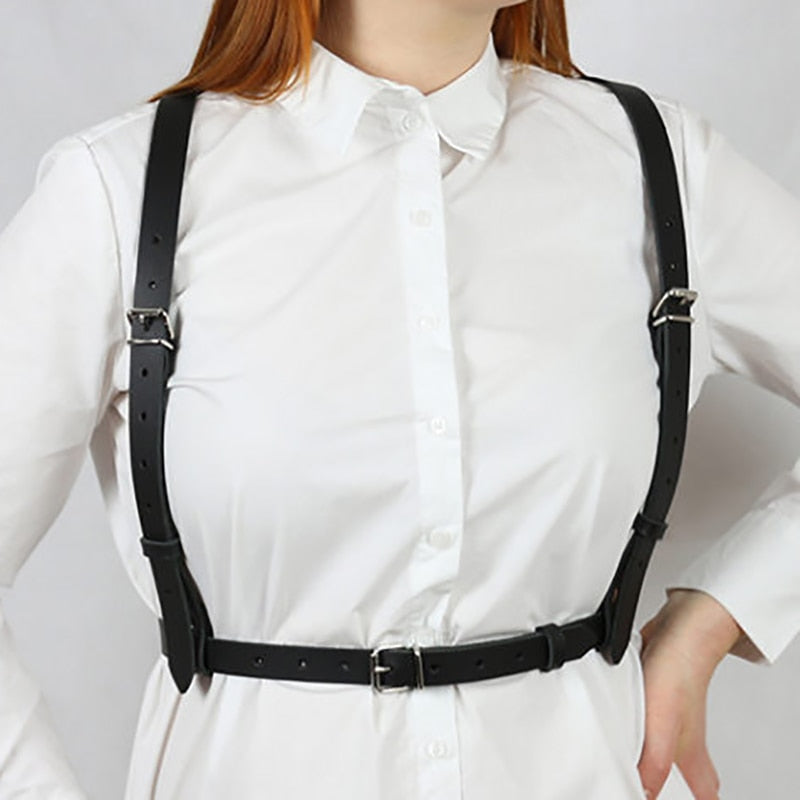 Vegan Leather Suspenders