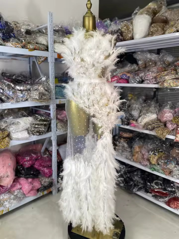 Drag Queen Feather Dress
