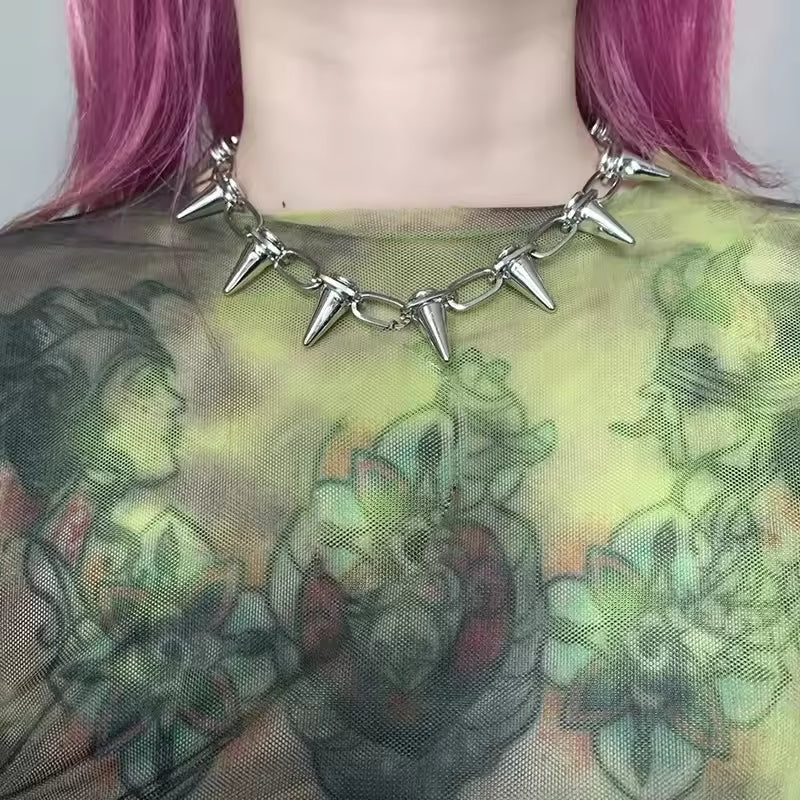 Spiked Choker Necklace
