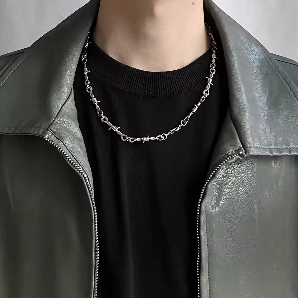 Barbed Wire Chain Necklace