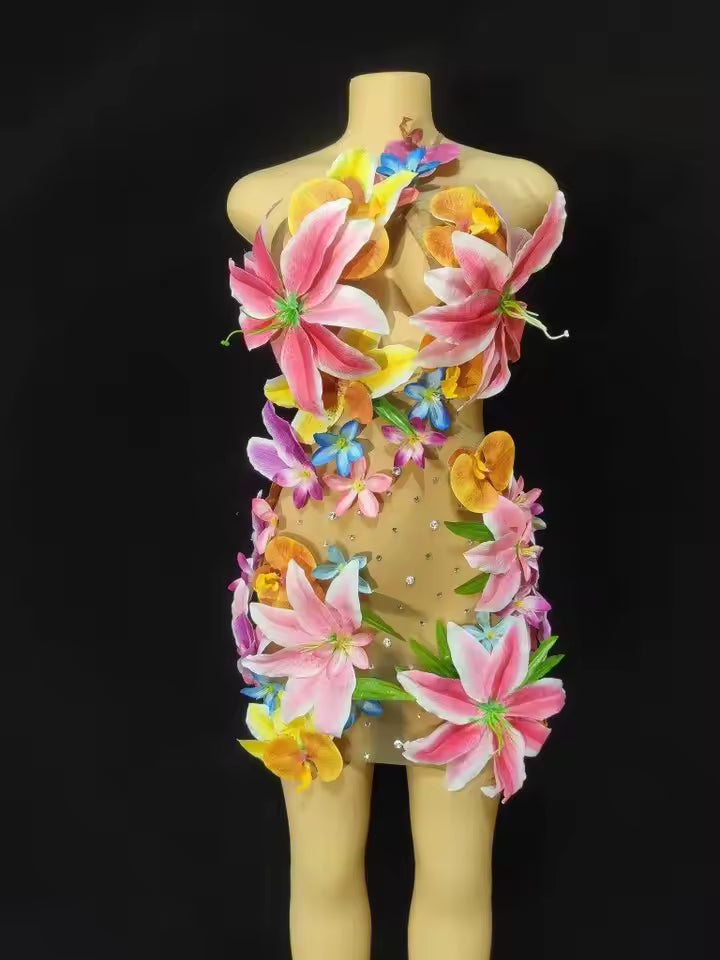 Flower Bikini Dress
