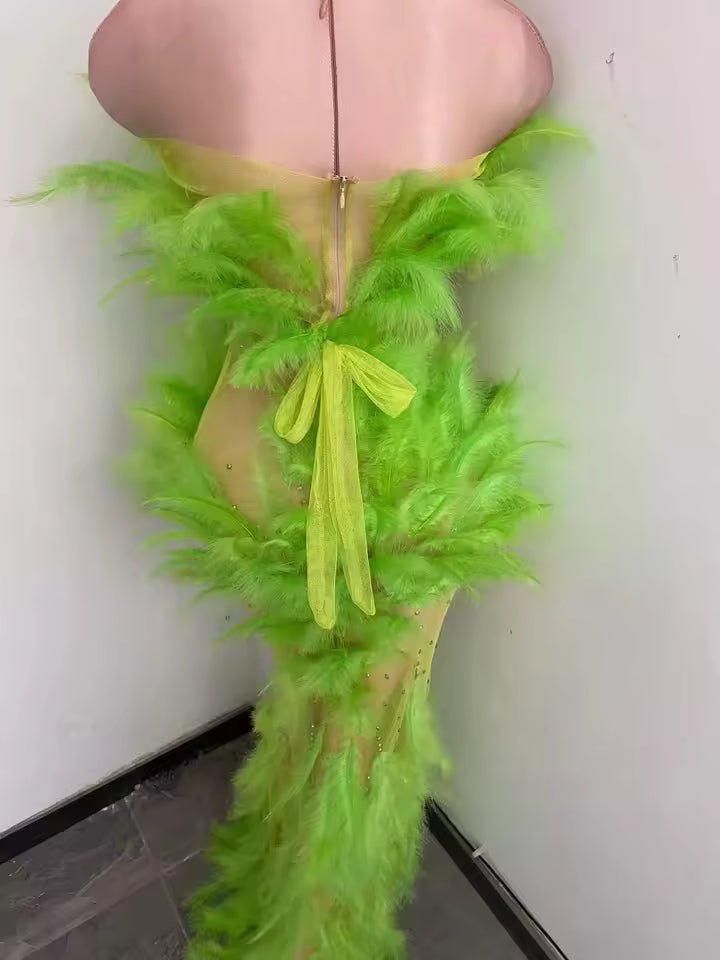 Drag Queen Feather Dress