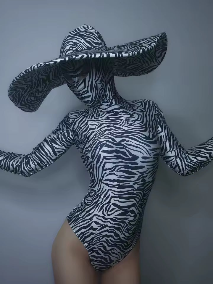 Drag Queen Zebra Hat Costume
