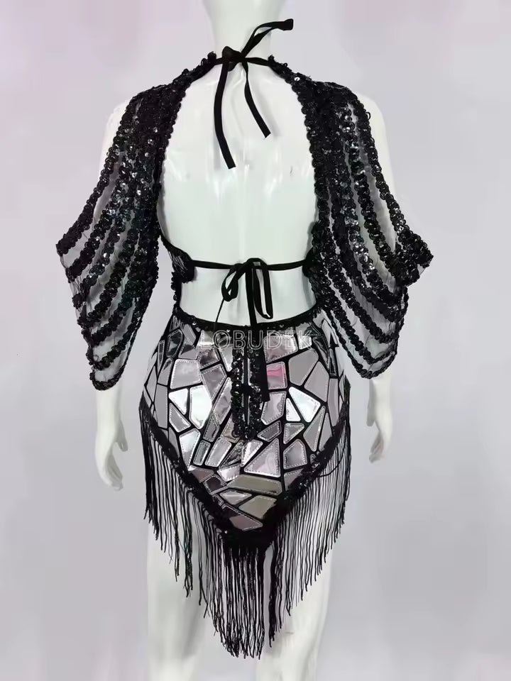 Mirror Fringe Dress