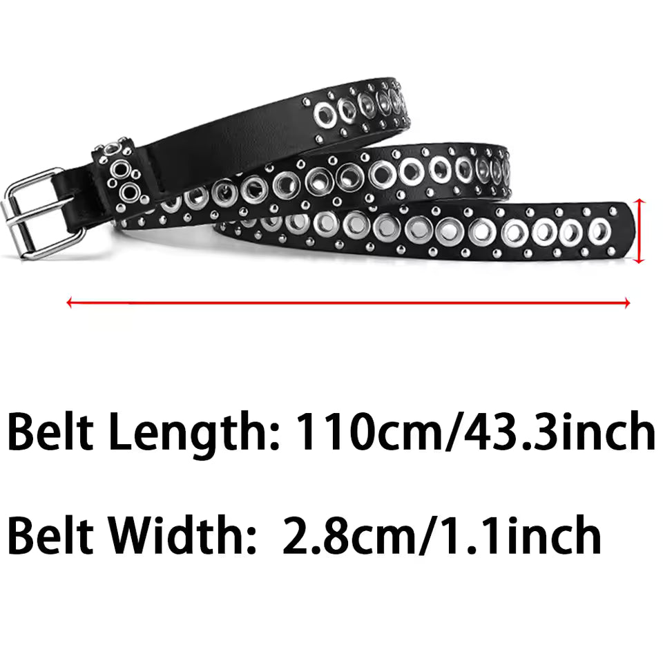 Grommet Black Belt Plus Size