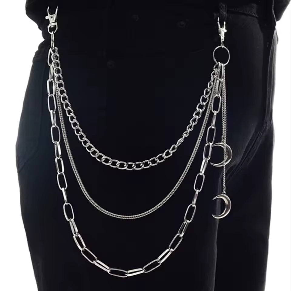 Moon Gothic 3-Layered Pants Chain