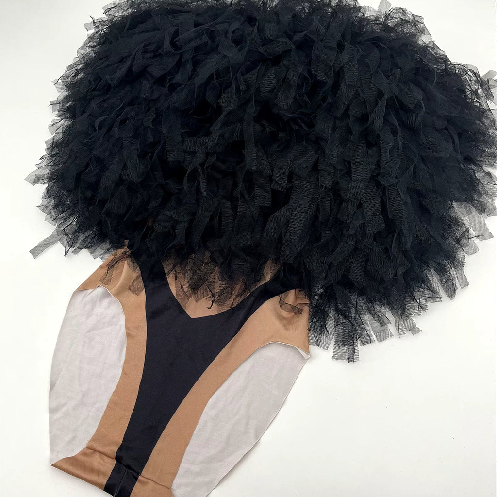Black Shaggy Drag Queen Dance Costume
