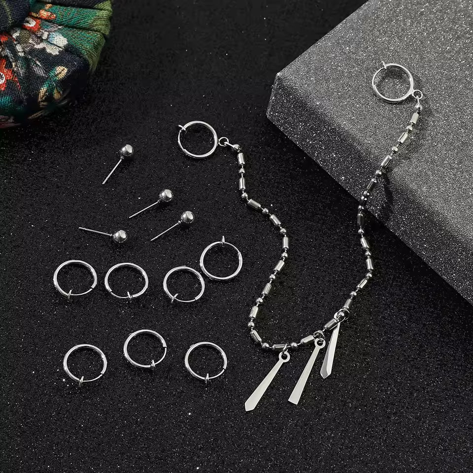 Lip to Ear Chain Anime Cosplay Jewelry 12pc