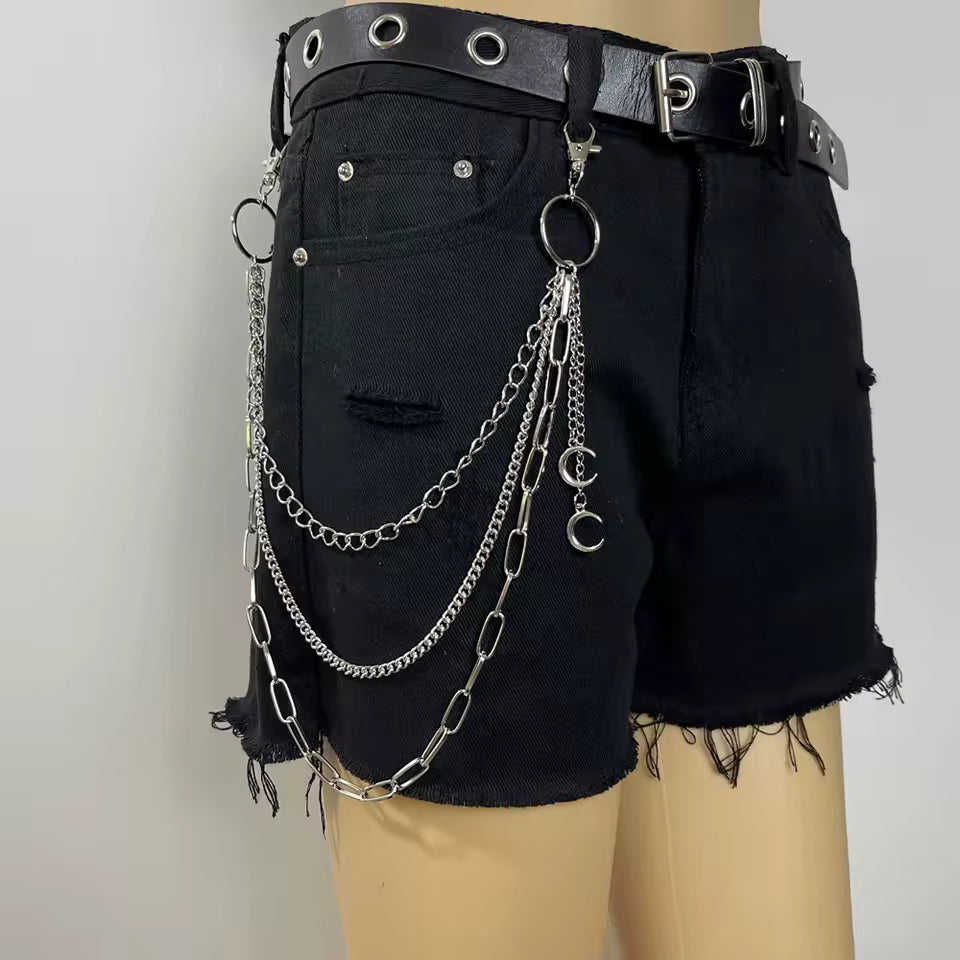Moon Gothic 3-Layered Pants Chain