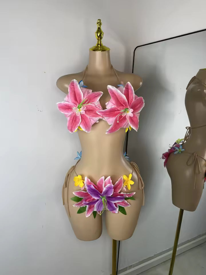 TikToc Flower 3D Bikini