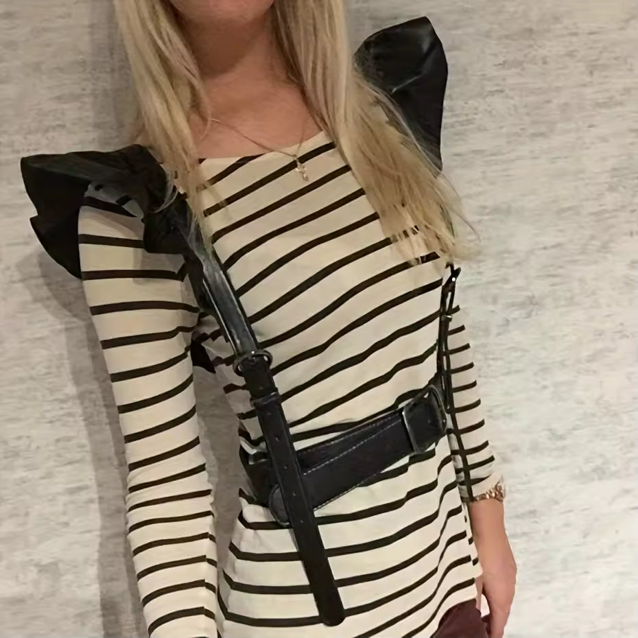 Ruffle Harness Corset Belt