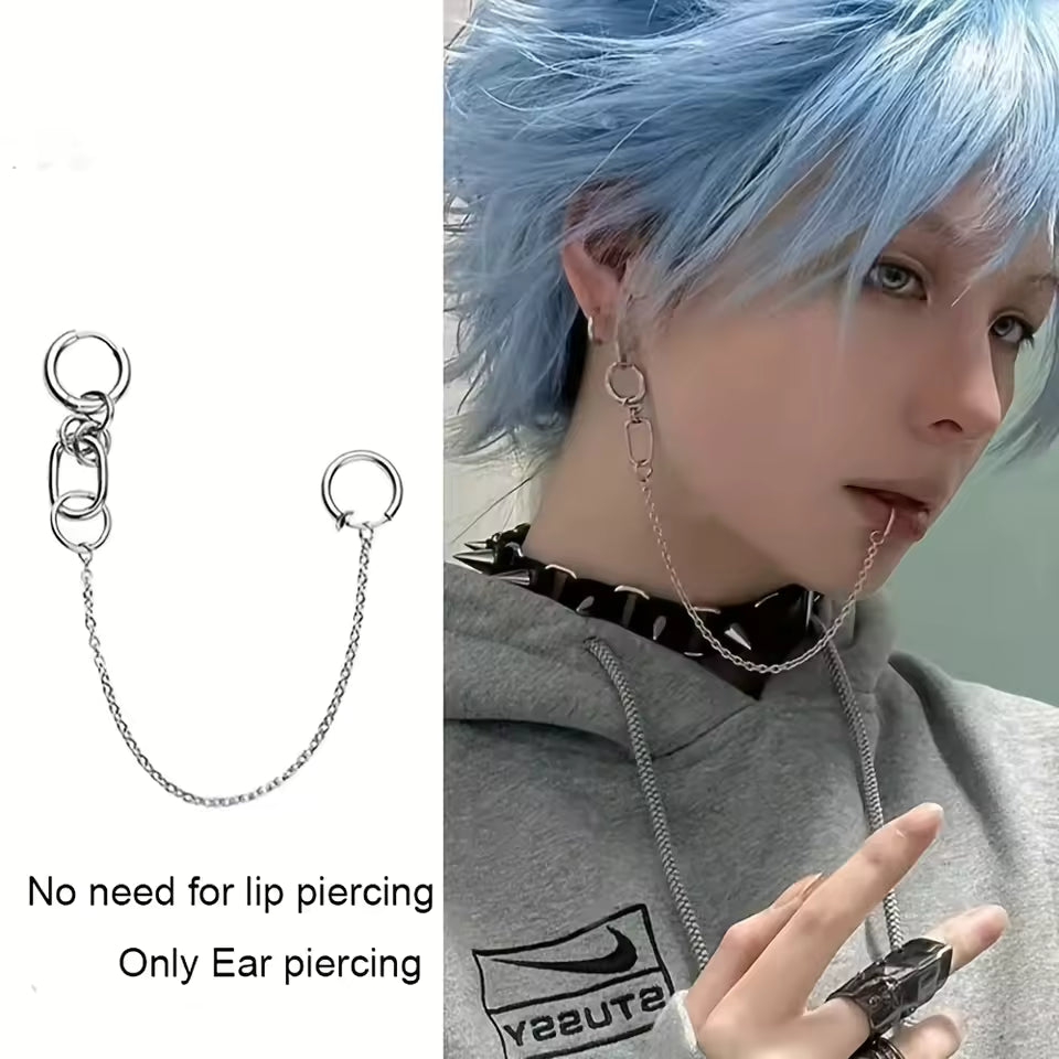 Lip to Ear Chain Anime Cosplay Jewelry