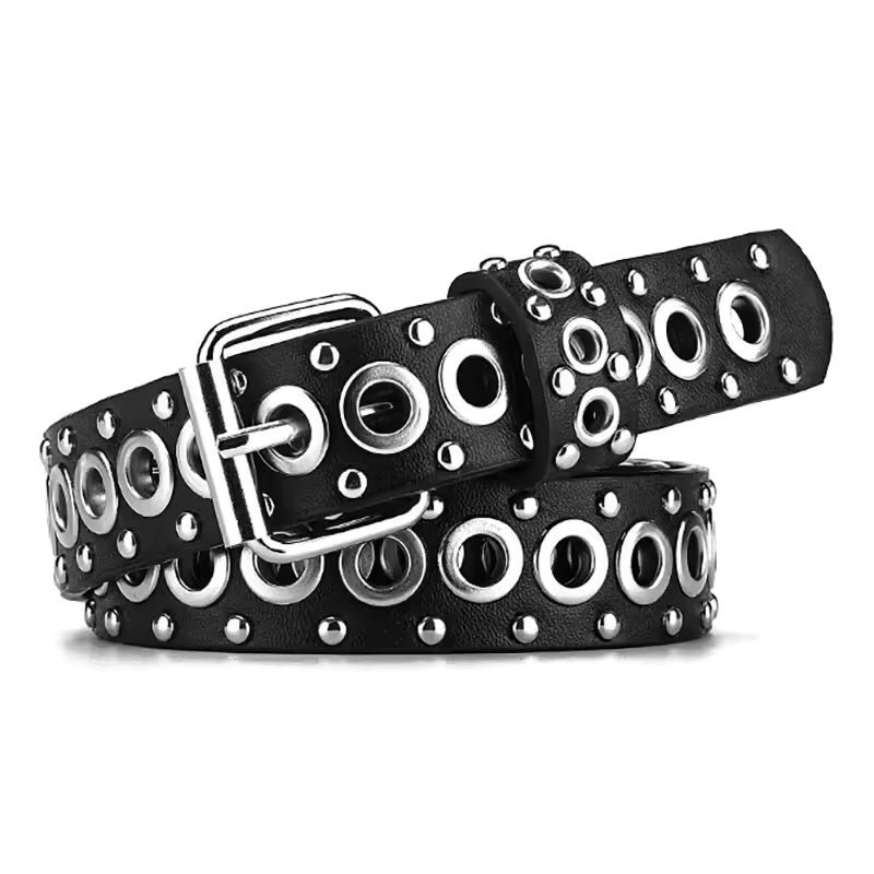Grommet Black Belt Plus Size