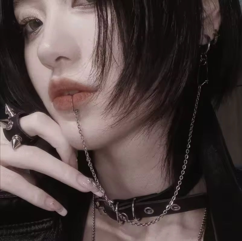 Lip to Ear Chain Anime Cosplay Jewelry
