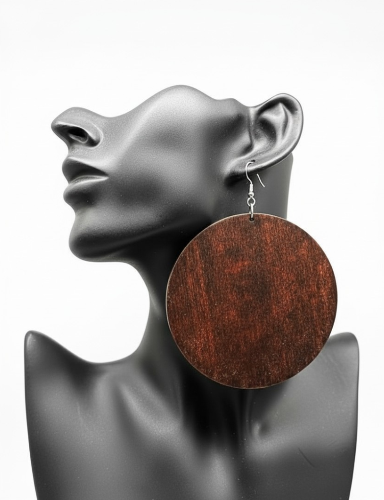 African Tribal Wooden Boho Earrings