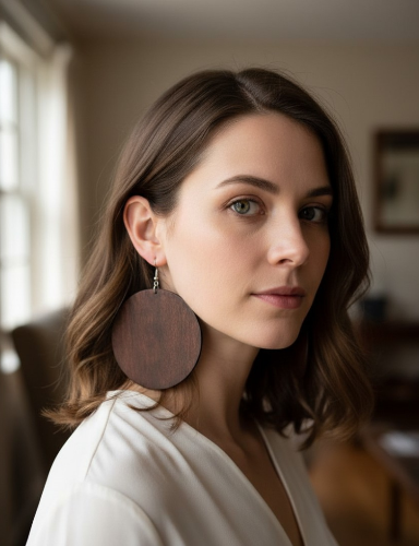African Tribal Wooden Boho Earrings
