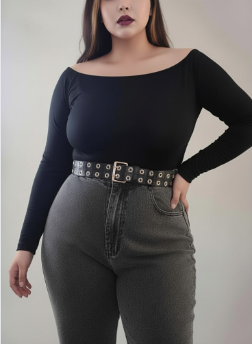 Plus Size Snake Skin Grommet Belt