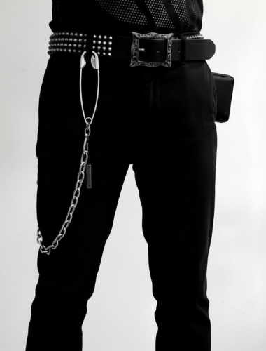 Punk Safety Pin Pants Chain