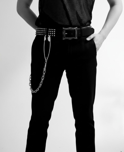 Punk Safety Pin Pants Chain