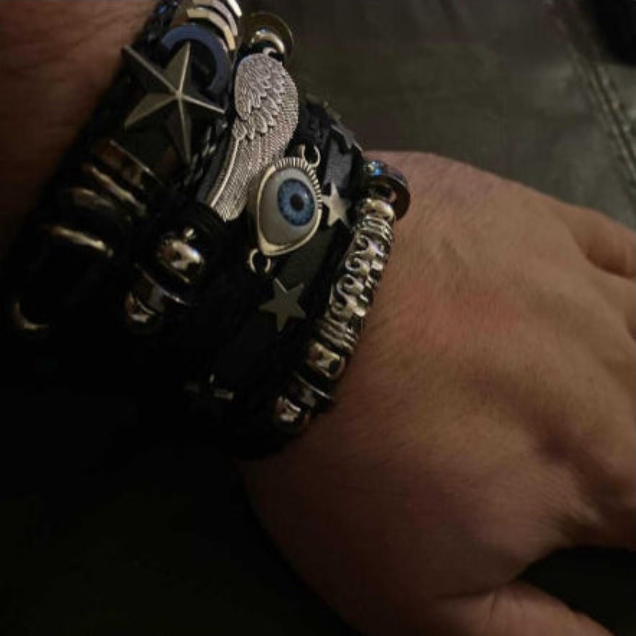 Eye Goth Bracelet Set
