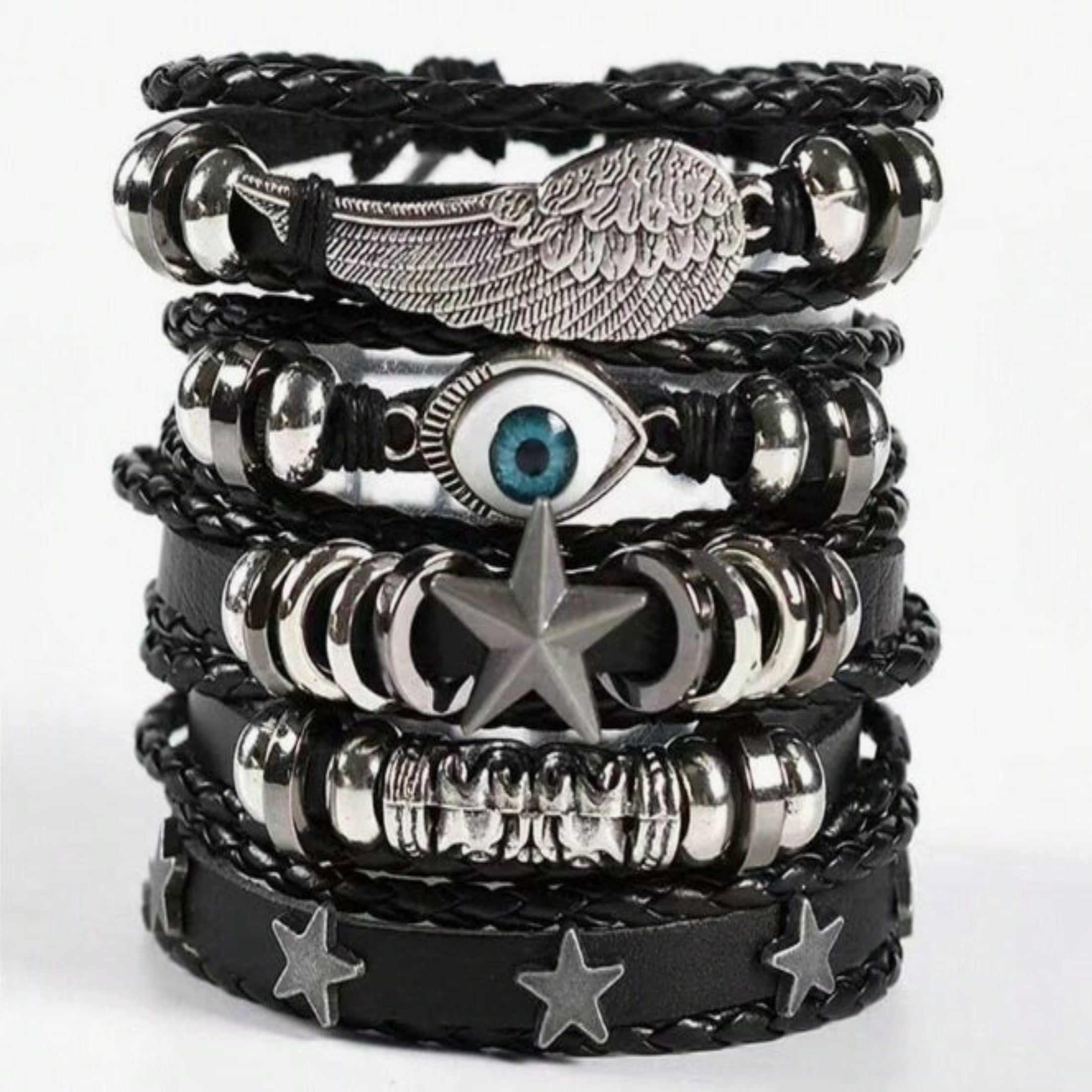Eye Goth Bracelet Set