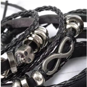 Spiked Punk Bracelet Set