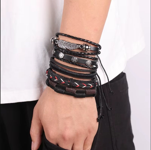 Leaf Star Emo Bracelet Set