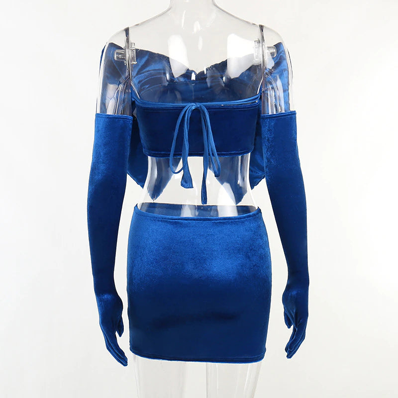 Bow Mini Skirt Party Dress
