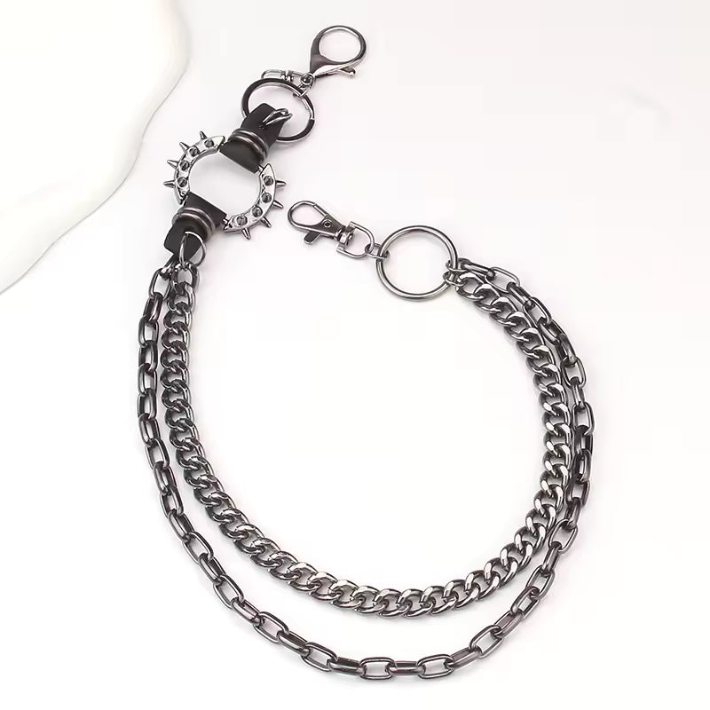 Spiked O Ring Pants Chain