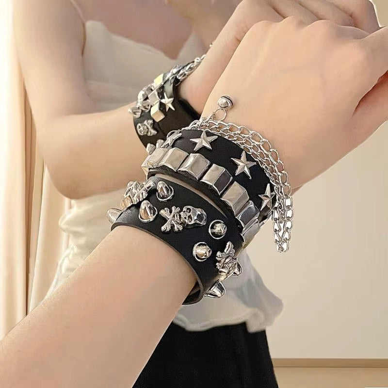 Skull Spiked Bracelet