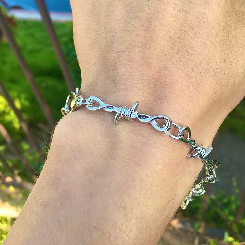Barbed Wire Chain Necklace