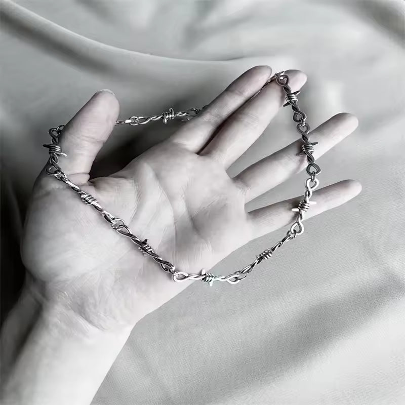 Barbed Wire Chain Necklace