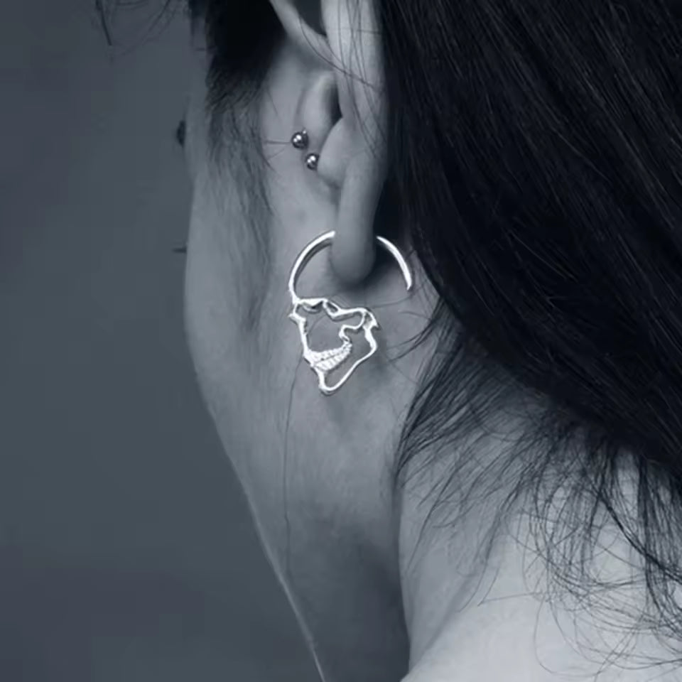 Skeleton Goth 3D Earrings