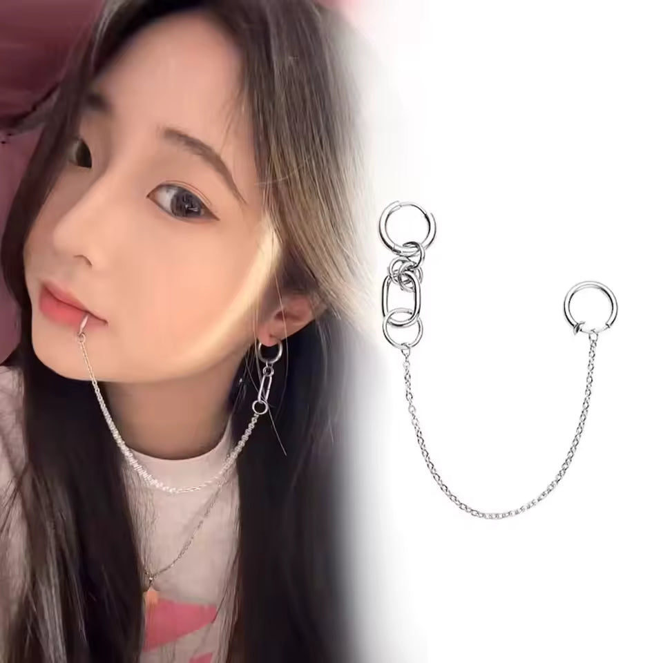 Lip to Ear Chain Anime Cosplay Jewelry