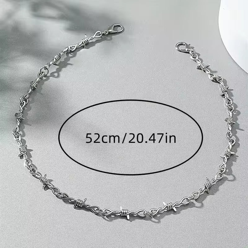 Barbed Wire Chain Necklace