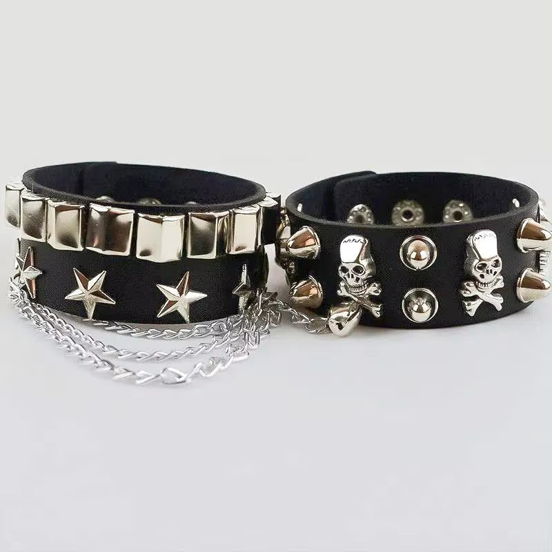 Skull Spiked Bracelet
