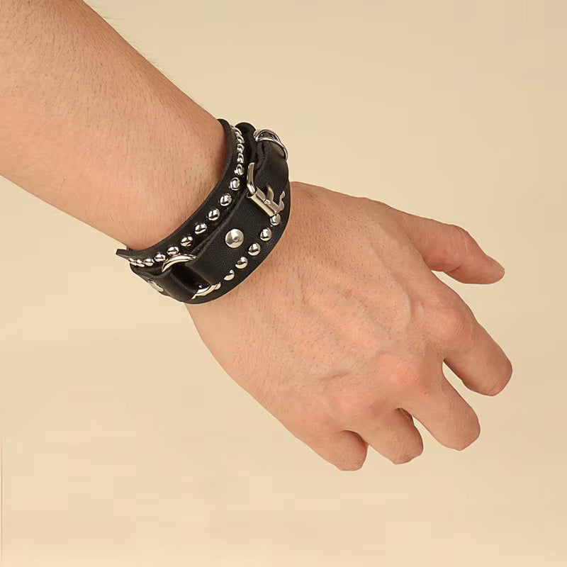 Punk Cuff Bracelet Retro Rock Wristband