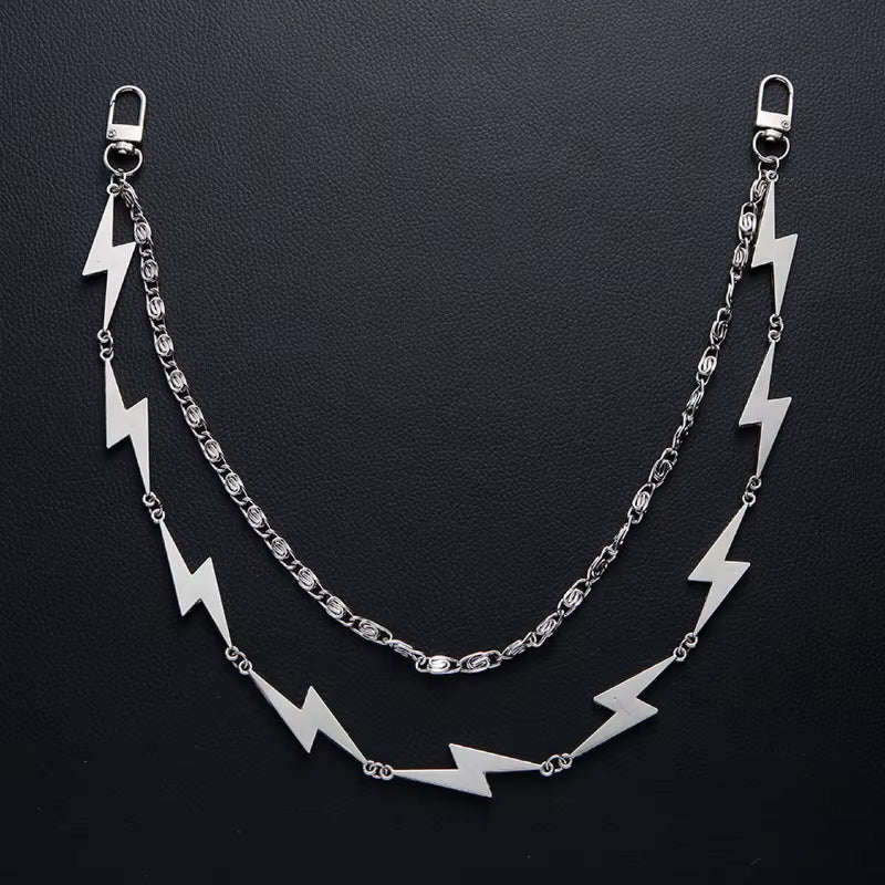 Lightning Bolt Flash Pants Chain